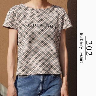 バーバリーブルーレーベル(BURBERRY BLUE LABEL)の【定番人気】Burberry バーバリー ノバチェック ビッグロゴTシャツ(Tシャツ(半袖/袖なし))