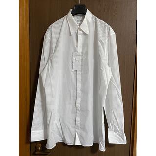 最高 margielaマルジェラ10白シャツロング丈バックスリットバンドカラー シャツ