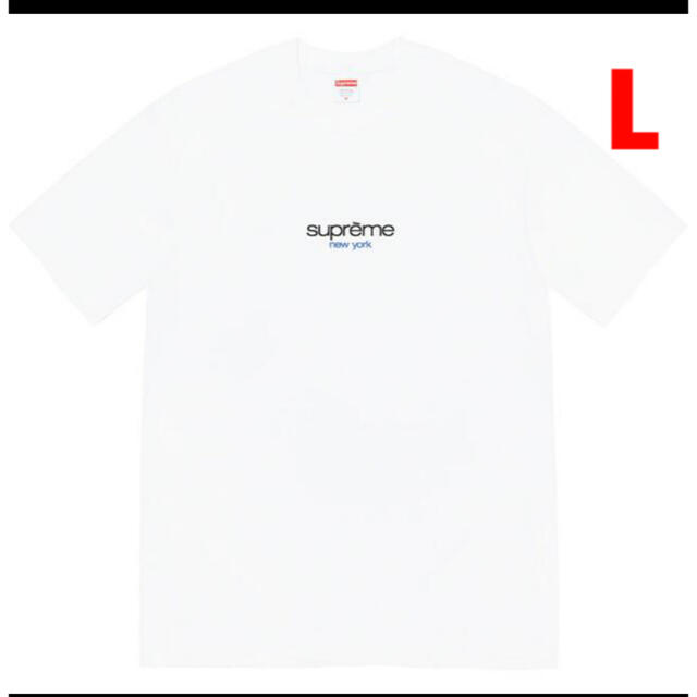 supreme classic logo tee white L