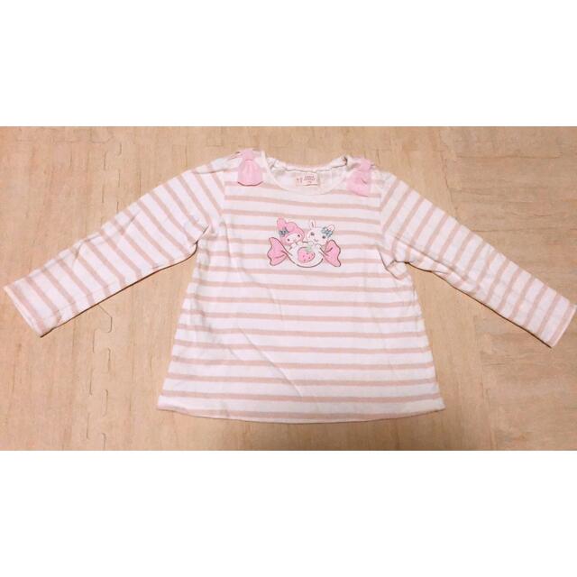 coeur a coeur(クーラクール)のクーラクール×マイメロ　上下セット110cm キッズ/ベビー/マタニティのキッズ服女の子用(90cm~)(Tシャツ/カットソー)の商品写真