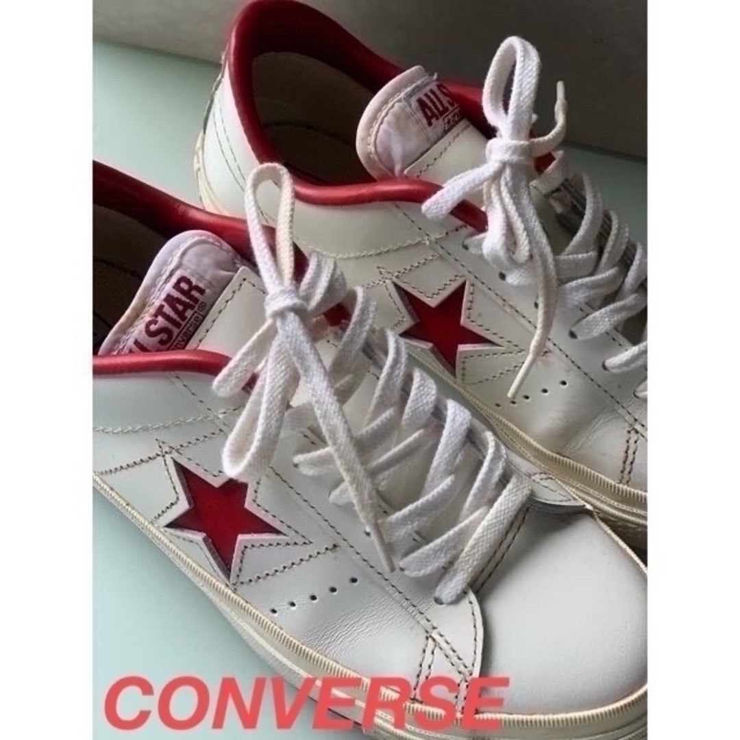 CONVERSE(コンバース)のオールスターコンバースONE STAR-Jレザーレディーススニーカー24cm中古 レディースの靴/シューズ(スニーカー)の商品写真