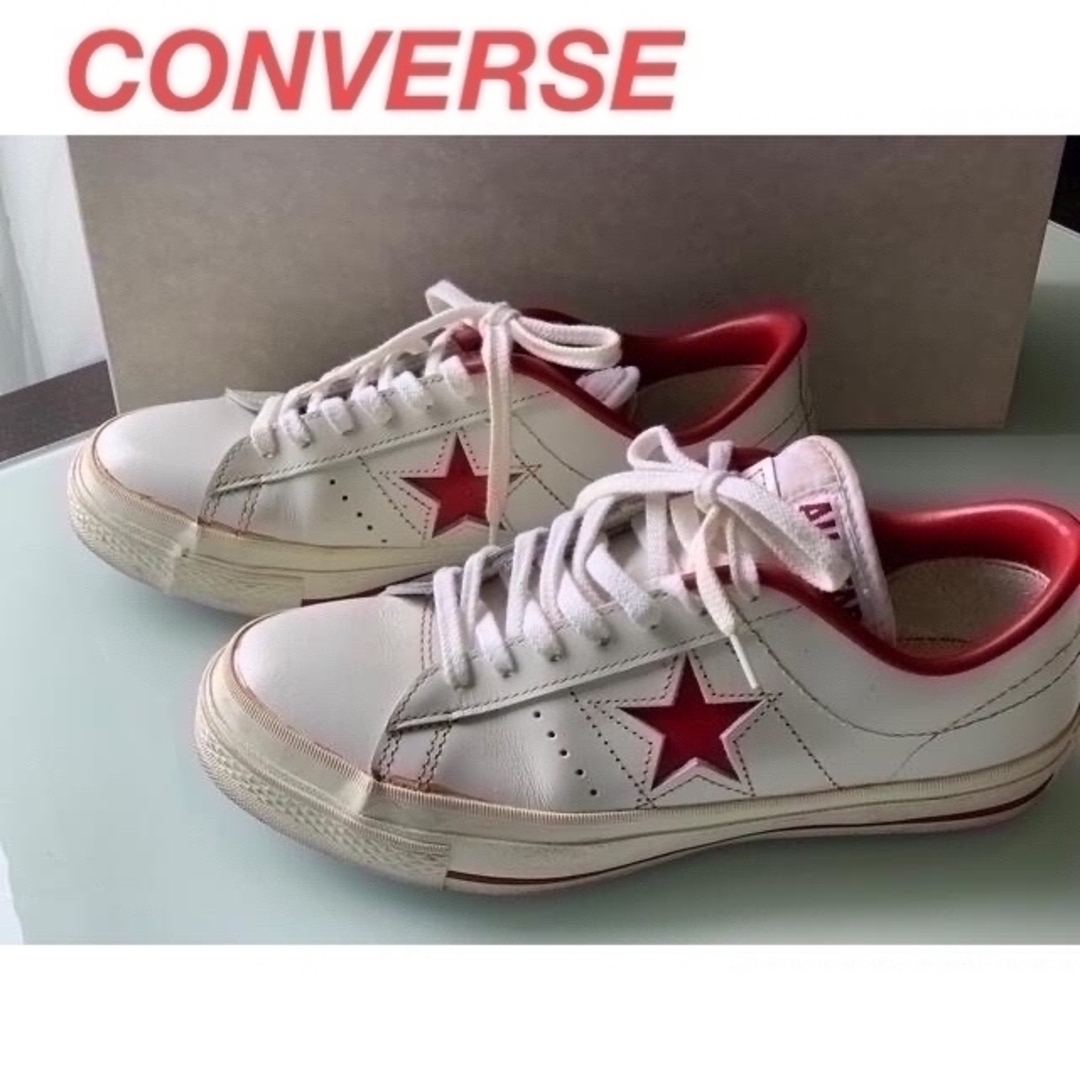 CONVERSE(コンバース)のオールスターコンバースONE STAR-Jレザーレディーススニーカー24cm中古 レディースの靴/シューズ(スニーカー)の商品写真