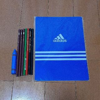 アディダス(adidas)のadidas アディダス 青色下敷き　鉛筆 消しゴムセット(その他)