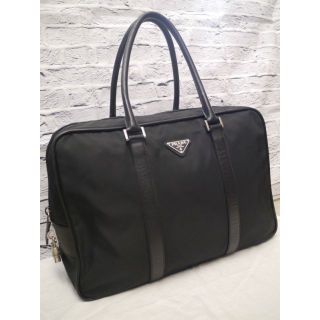 プラダ(PRADA)の美品20万◆PRADA プラダ A4対応 男女可 サフィアーノxナイロン バッグ(ビジネスバッグ)