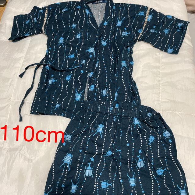 甚平 男の子   カブトムシ クワガタ 虫 110cm キッズ/ベビー/マタニティのキッズ服男の子用(90cm~)(甚平/浴衣)の商品写真