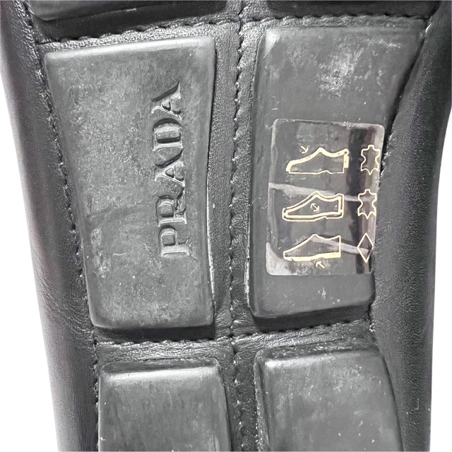 PRADA(プラダ)の希少★PRADA プラダ イタリア製 名作 ヴァンプローファー ブラック メンズの靴/シューズ(ドレス/ビジネス)の商品写真