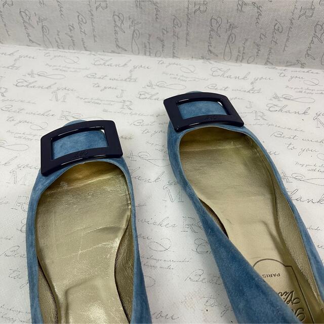 38 Roger Vivier ロジェ ヴィヴィエ フラット パンプス スエード | www
