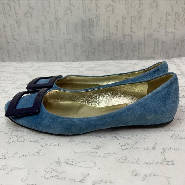 38 Roger Vivier ロジェ ヴィヴィエ フラット パンプス スエード | www