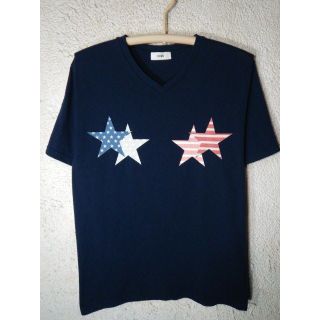 ロデオクラウンズワイドボウル(RODEO CROWNS WIDE BOWL)の7735　RCWB　ロデオ　クラウンズ　半袖　vネック　tシャツ　星　デザイン(Tシャツ(半袖/袖なし))