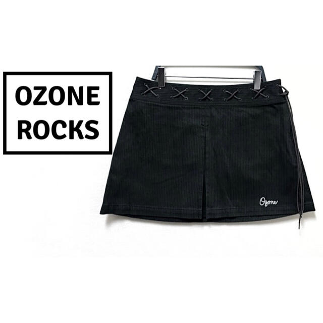 OZON COMMUNITY【美品】編み上げ デザイン コットン ミニスカート