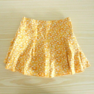 マリメッコ(marimekko)のマリメッコ・黄色ミニウニッコ柄のスカート(スカート)