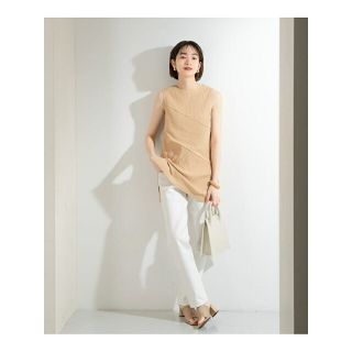 ケービーエフ(KBF)の【BEIGE】BACKオープンメローリブタンクトップ(タンクトップ)