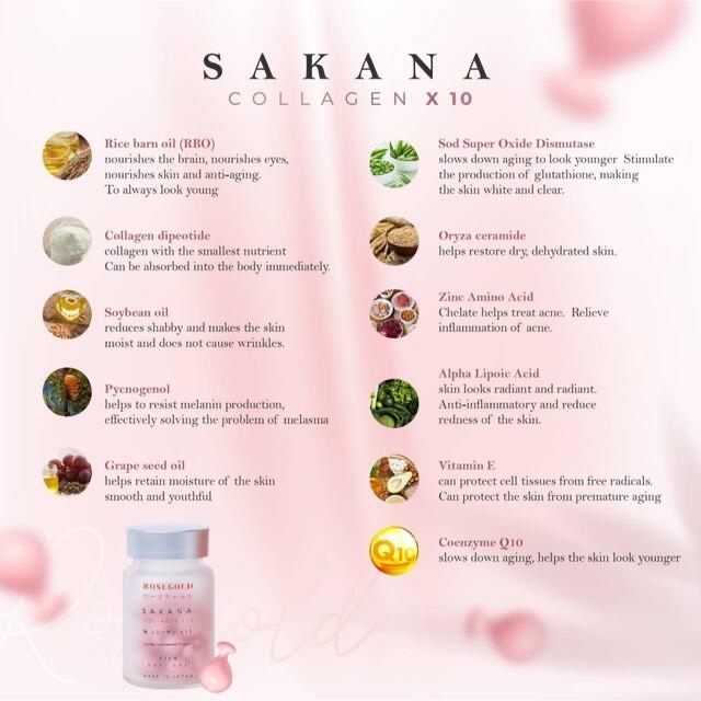 大人気の商品 コラーゲン Sakana Collagen x10 28日分 (5点セット) 健康用品