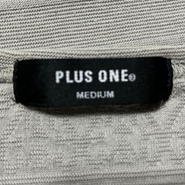 PLUS ONE メンズ　7分袖　カットソー　ライトグレー　Mサイズ メンズのトップス(Tシャツ/カットソー(七分/長袖))の商品写真