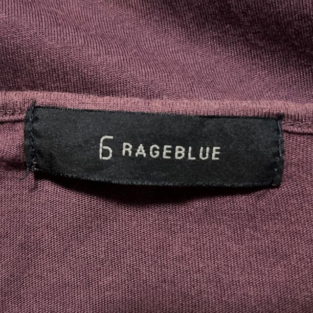 RAGEBLUE(レイジブルー)のRAGE BLUE メンズ　7分袖　Tシャツ パープル　Lサイズ メンズのトップス(Tシャツ/カットソー(七分/長袖))の商品写真