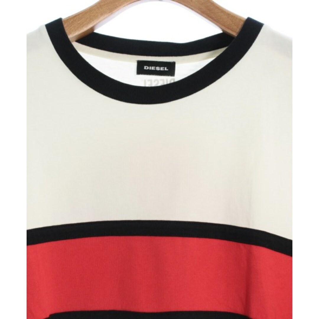 DIESEL ディーゼル Tシャツ・カットソー XL アイボリー系x赤x黒等 3
