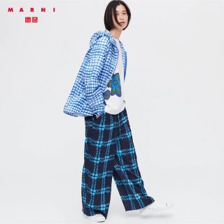 マルニ(Marni)の【ユニクロ×マルニ】ドレープイージーワイドストレートパンツ(カジュアルパンツ)