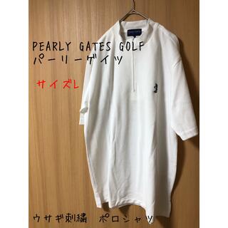 PEARLY GATES - 美品 パーリーゲイツ☆ゴルフ ロゴ ポロシャツ 白の 