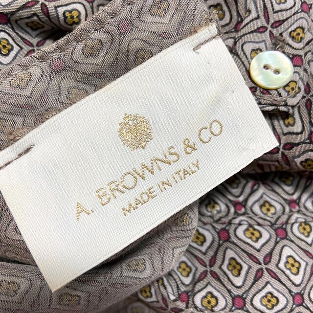 ♡ 入手困難 A.BROWNS&CO イタリア製 ビスコースワンピース レディースのワンピース(ひざ丈ワンピース)の商品写真