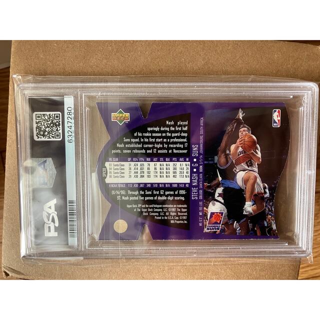 クマパック スティーブナッシュ NBAカード 1997 ルーキー SPX PSA9 の