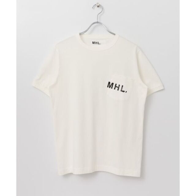 URBAN RESEARCH(アーバンリサーチ)のMHL.×URBAN RESEARCH別注ロゴプリントＴシャツ☆白☆Ｌ メンズのトップス(Tシャツ/カットソー(半袖/袖なし))の商品写真