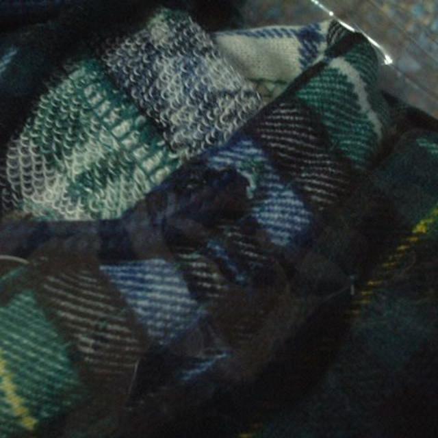新品パーカーミニワンピース/チュニック緑チェック裏起毛フード付 レディースのワンピース(ミニワンピース)の商品写真
