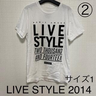マウジー(moussy)の② 安室奈美恵 LIVE STYLE 2014 ライブTシャツ ホワイト 白 1(ミュージシャン)