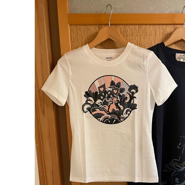 格安即決 エルメス マキシTシャツ カルトゥッシュ 朝の散歩 黒