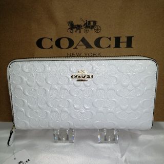 コーチ(COACH)のCOACH長財布　新品未使用　F54805正規品エナメルホワイト(財布)