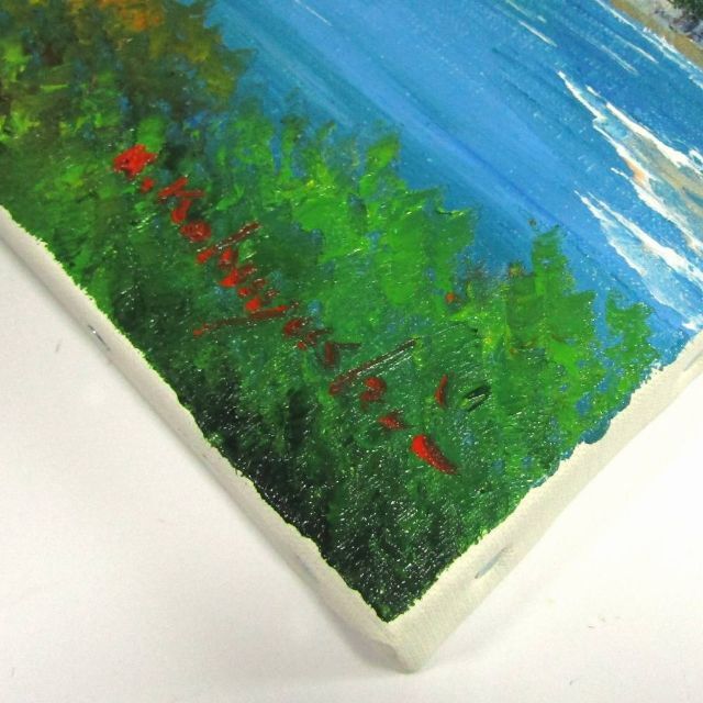 ☆ 小林幸三『湘南の富士（F4号）』油彩画・油絵 風景画 江ノ島 富士山
