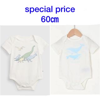 ベビーギャップ(babyGAP)のspecial price『新品』babyGap半袖ボディ60㎝ 2枚SET(肌着/下着)