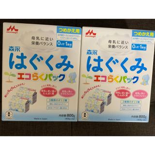 モリナガニュウギョウ(森永乳業)のはぐくみ　エコ楽パック　詰め替え　２箱(その他)