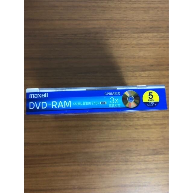 maxell 録画用 DVD-RAM 240分5枚 5mmケース入 未使用品 スマホ/家電/カメラのテレビ/映像機器(DVDプレーヤー)の商品写真