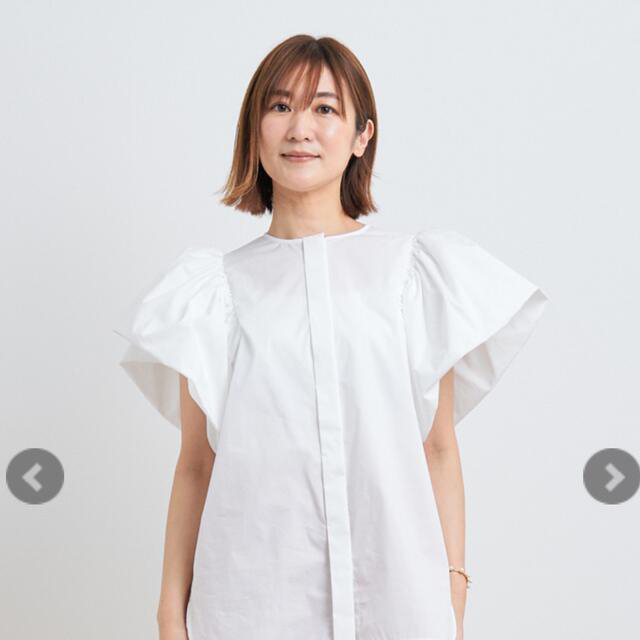 chatmignon様専用yori バルーンスリーブブラウス黒白チェック 36の通販
