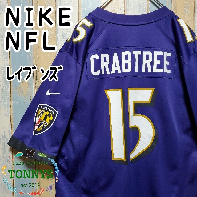 最初の-ナイキ NFL ボルチモア・レイブンズ ゲームシャツ• アメフト
