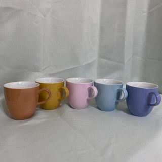 パステルカラー5色の可愛い マグカップ コーヒーカップ(グラス/カップ)