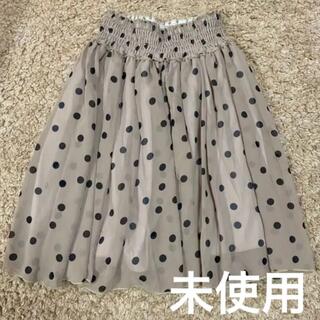 【未使用】韓国風 美品 水玉 フレアスカート(ひざ丈スカート)