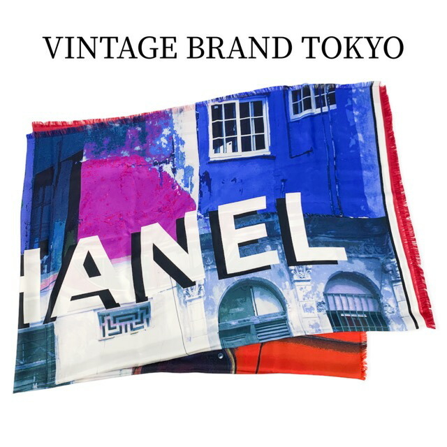 CHANEL - CHANEL シャネル スカーフ ショール フリンジ シルク E En D