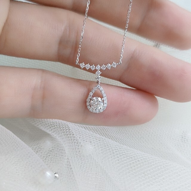 秀逸 ブラウン ダイヤモンド 1.5ct✨ネックレス トップ K18WG ダイヤ