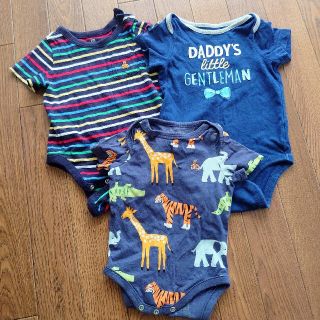 ベビーギャップ(babyGAP)のBabyGAP 60〜80 ロンパース　恐竜　ボーダー　まとめ売り　セット(ロンパース)