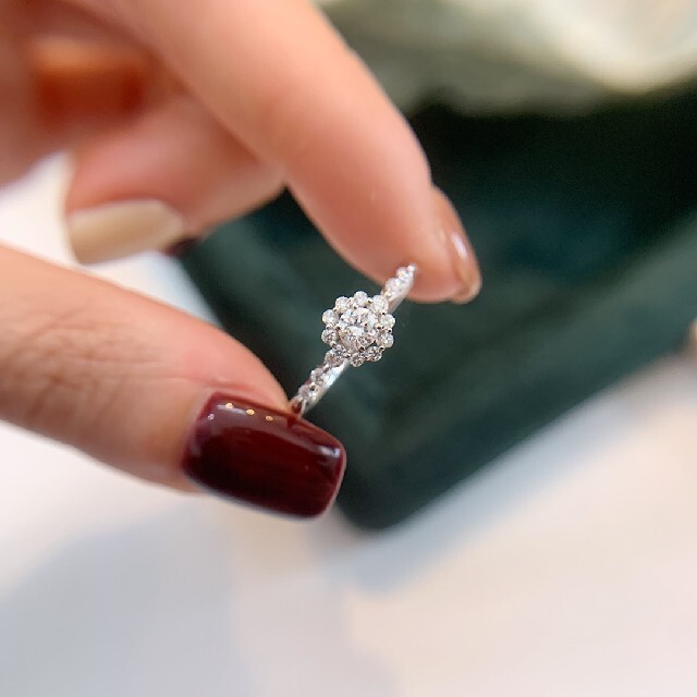 天然ダイヤモンドリング0.4ct k18の通販 by 天然ダイヤモンド&パール's ...