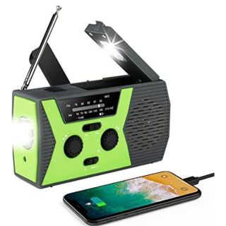 非常用ラジオ 屋外 ソーラーラジオAM / FMポータブルラジオ 非常用アラーム(防災関連グッズ)
