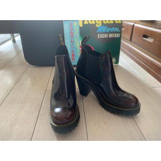 ドクターマーチン(Dr.Martens)のDr.Martens ヒールブーツ レッド 赤 超美品(ブーツ)