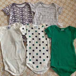 プチバトー(PETIT BATEAU)の美品　ロンパース 3枚(ロンパース)