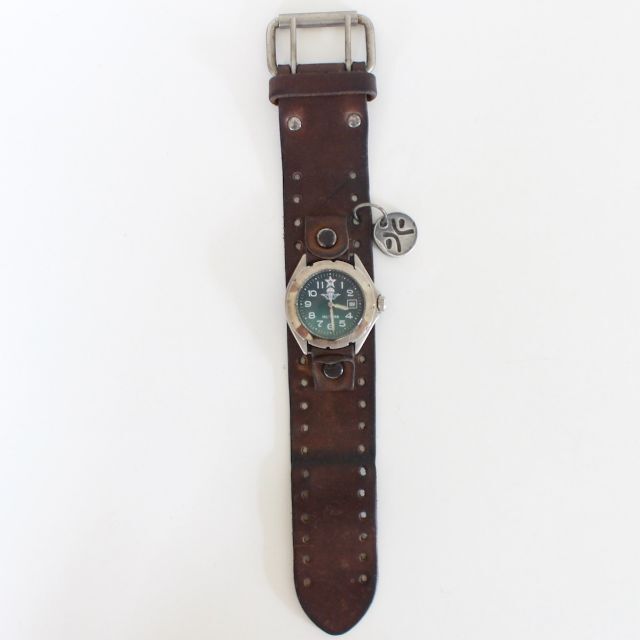 MIL-TIME U.S.A. 腕時計 レザーバングル スイスムーブメント 真鍮