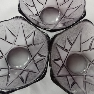 ガラス食器   鉢  ３客セット(グラス/カップ)