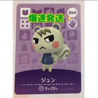 ニンテンドウ(任天堂)のどうぶつの森　アミーボカード　amiiboカード　３弾　ジュン(カード)