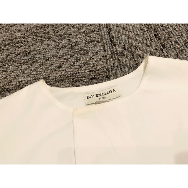 【値下げ】バレンシアガ  BALENCIAGA 半袖シャツ ノーカラー 38 4