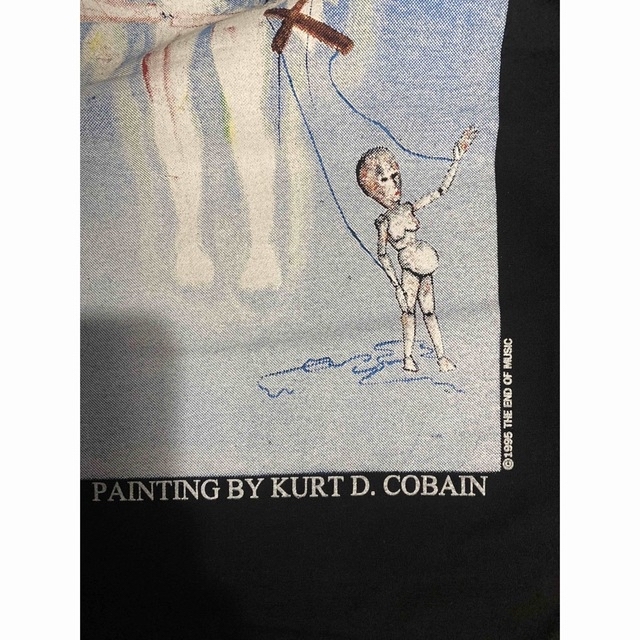 希少　KURT COBAIN Tシャツ　ブラック　バンドTシャツ　ニルヴァーナ メンズのトップス(Tシャツ/カットソー(半袖/袖なし))の商品写真