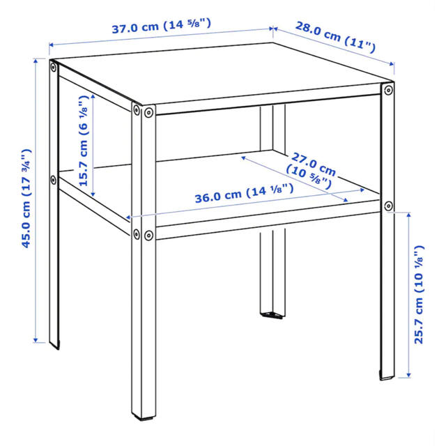 IKEA(イケア)の送料込IKEA KNARREVIK クナレヴィーク ベッドサイドテーブルブラック インテリア/住まい/日用品の机/テーブル(コーヒーテーブル/サイドテーブル)の商品写真